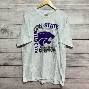 Vintage 1997 Kansas State wildcats Cotton-bowl Classic Hanes Beefy Tee Shirt XL